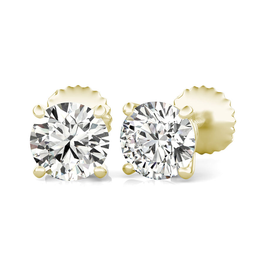 1.50 ctw. Diamond Stud Earrings in Yellow Gold
