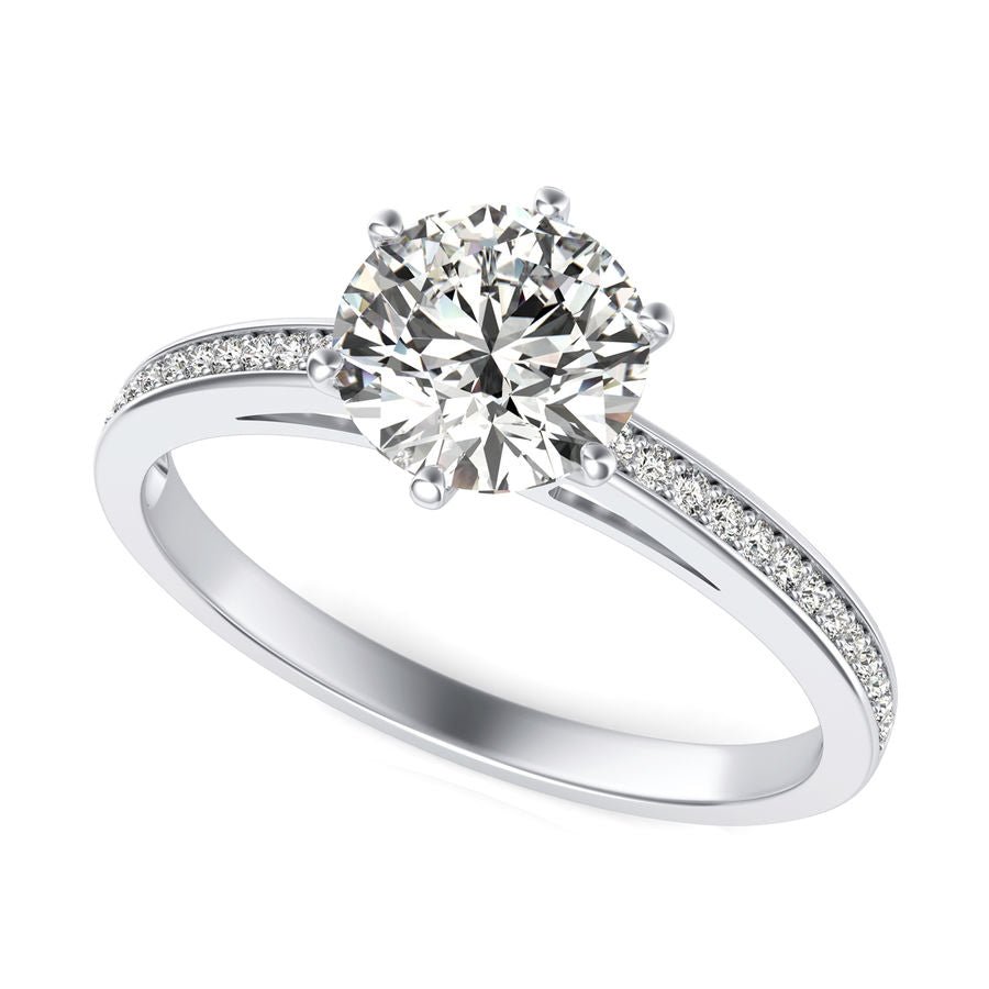 Cathedral Engagement Ring - Jewelry Exchange Center