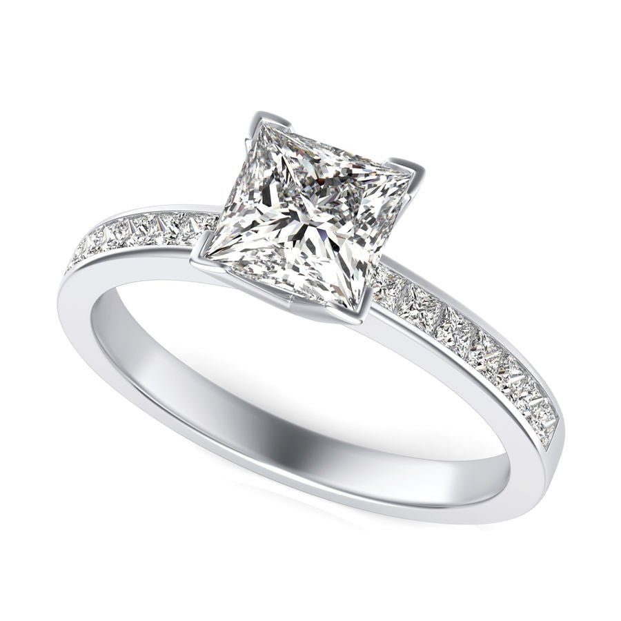 Channel Set Engagement Ring - Jewelry Exchange Center