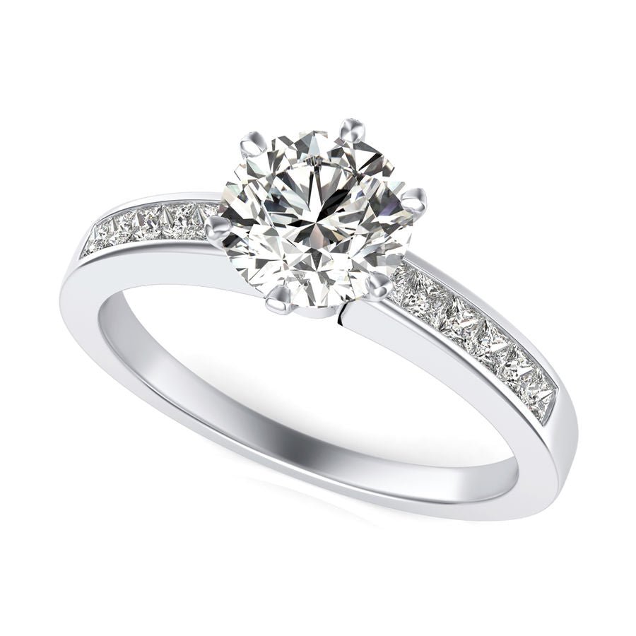 Channel Set Engagement Ring - Jewelry Exchange Center