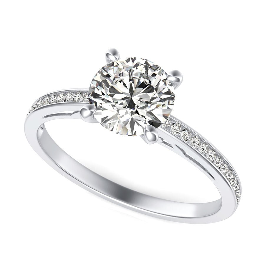 Channel Set Engagement Ring - Jewelry Exchange Center
