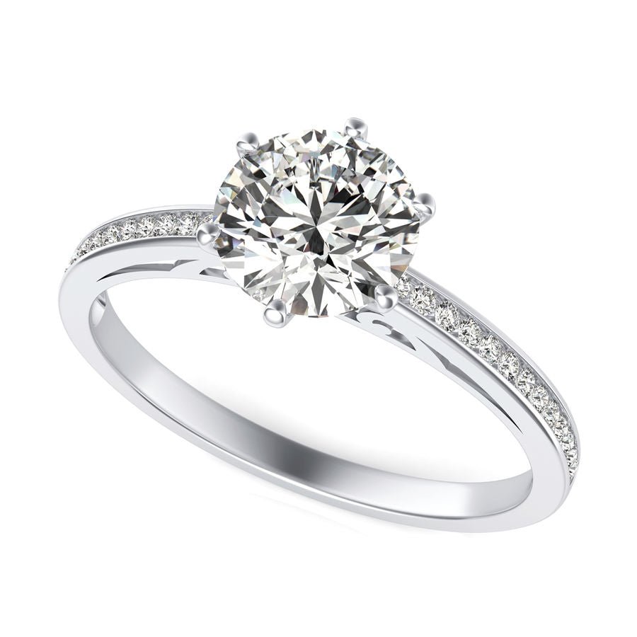 Channel Set Engagement Ring - Jewelry Exchange Center