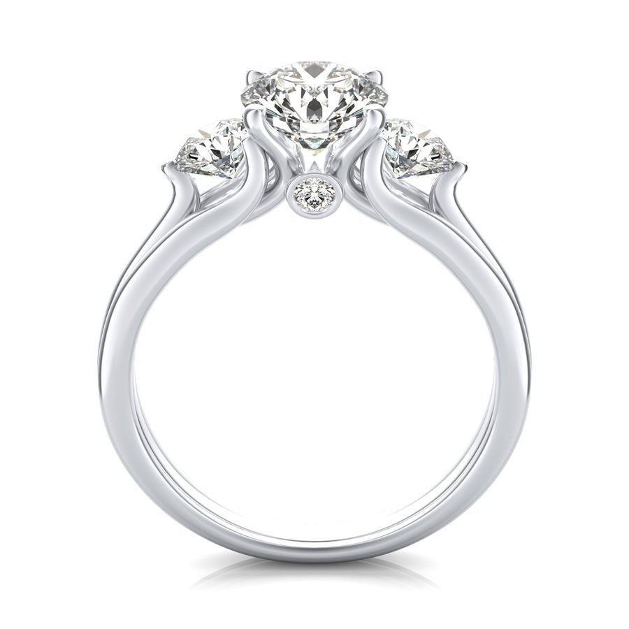 Three Stone Engagement Ring - Jewelry Exchange Center