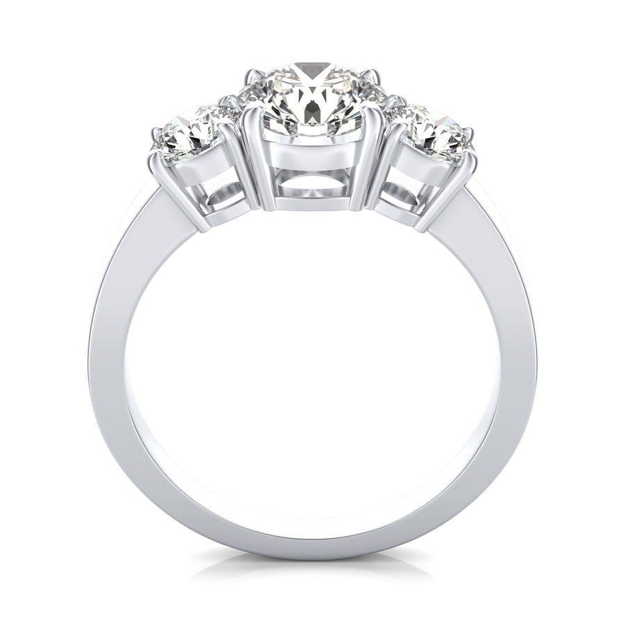 Three Stone Engagement Ring - Jewelry Exchange Center