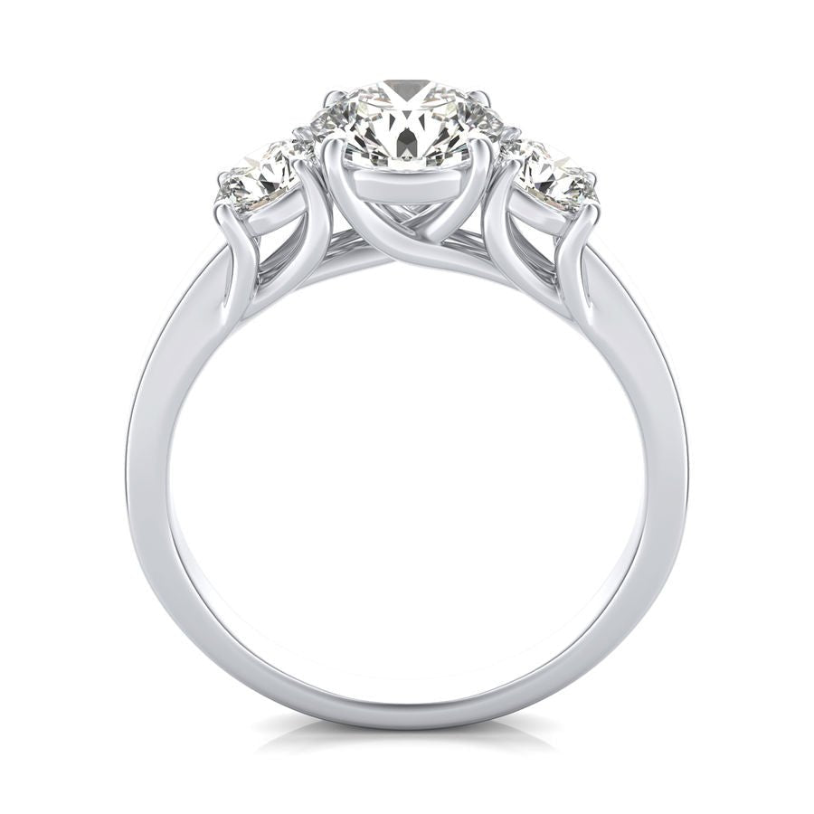Three Stone Engagement Ring - Jewelry Exchange Center