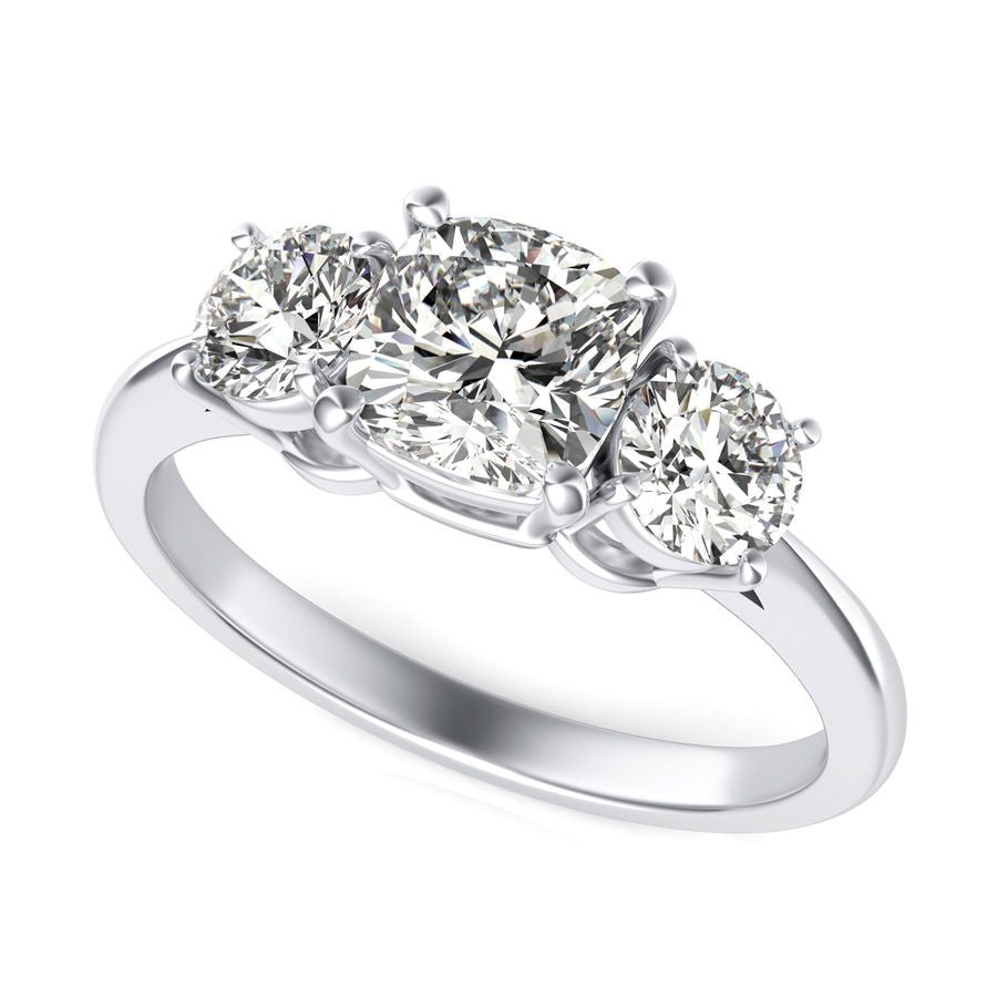 Three StoneEngagement Ring - Jewelry Exchange Center
