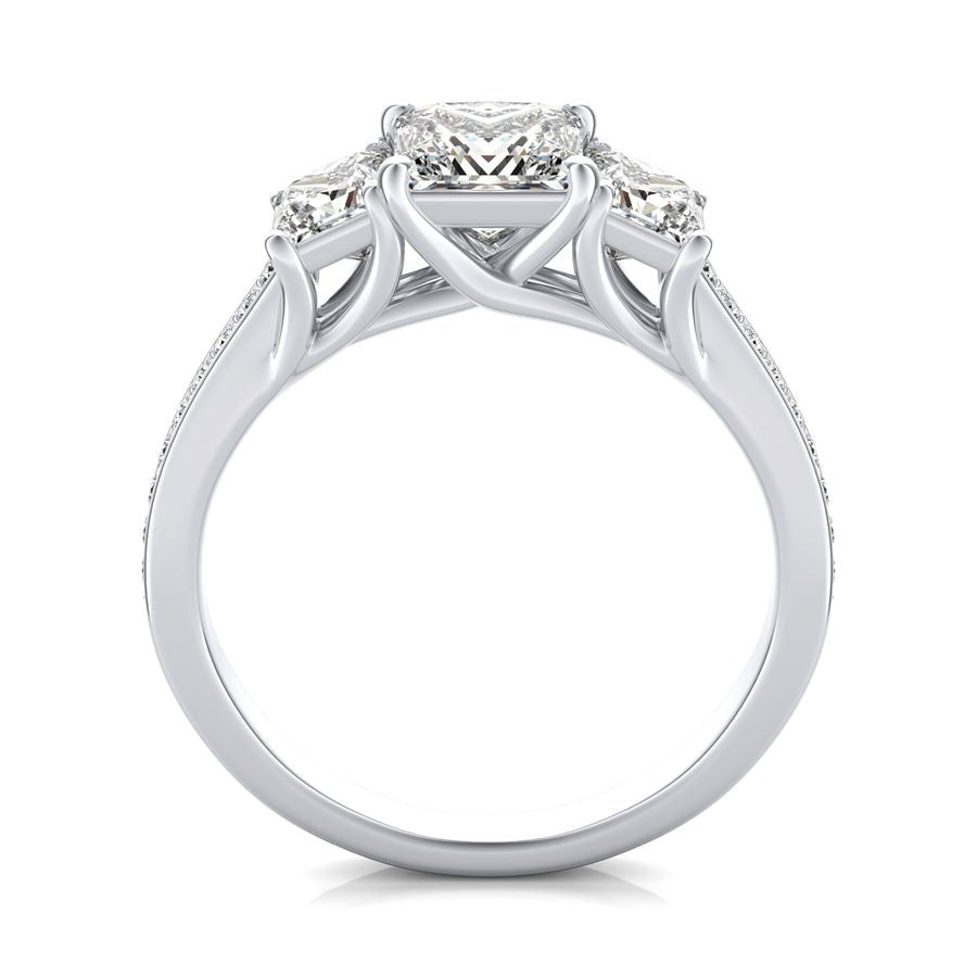 Three Stone Engagement Ring - Jewelry Exchange Center
