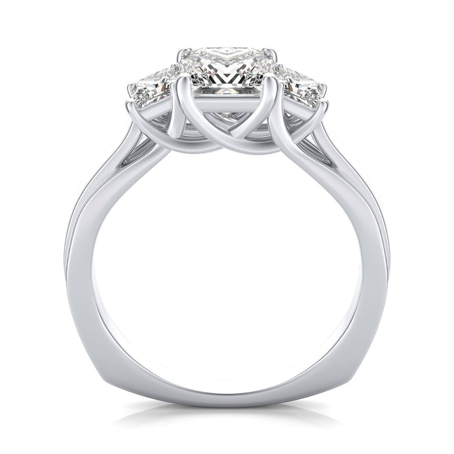 Three Stone Engagement Ring - Jewelry Exchange Center