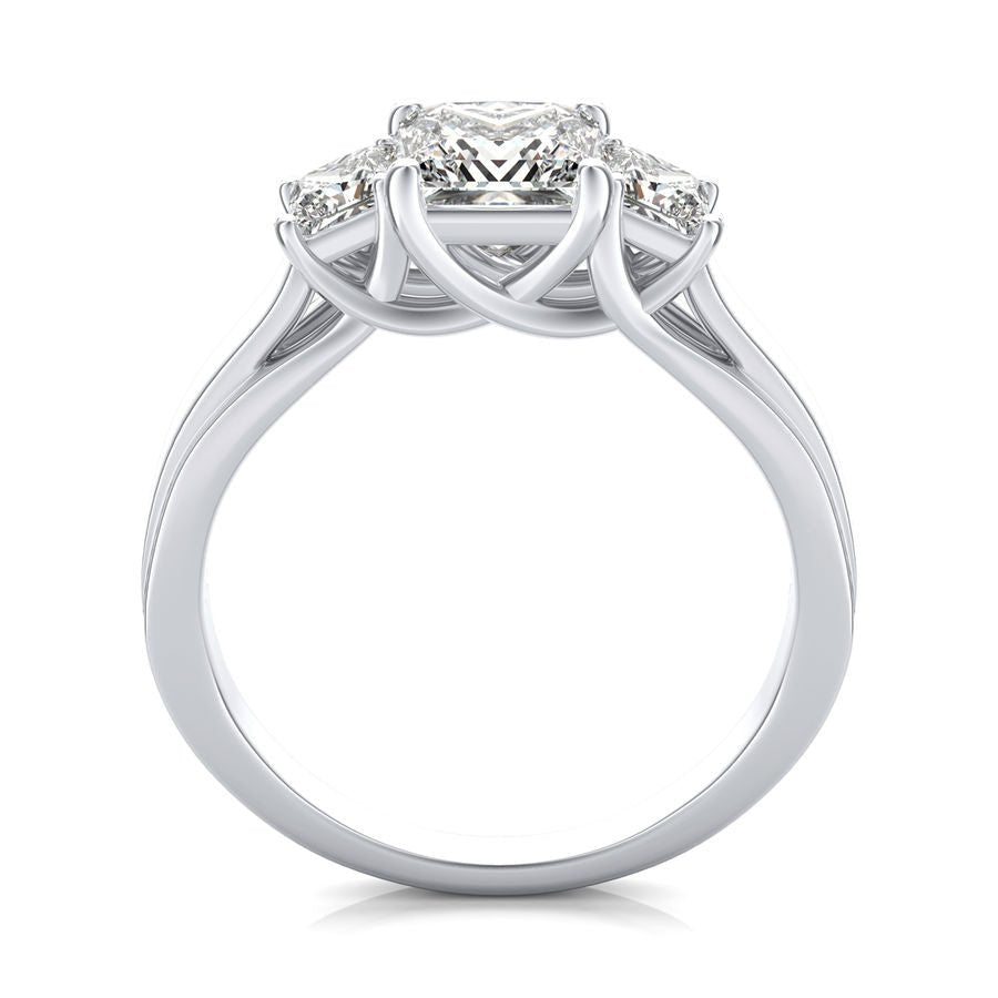 Three Stone Engagement Ring - Jewelry Exchange Center