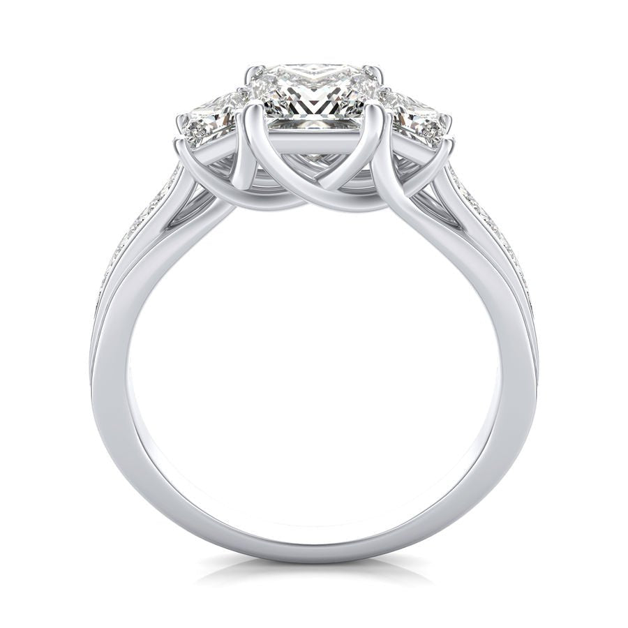Three Stone Engagement Ring - Jewelry Exchange Center