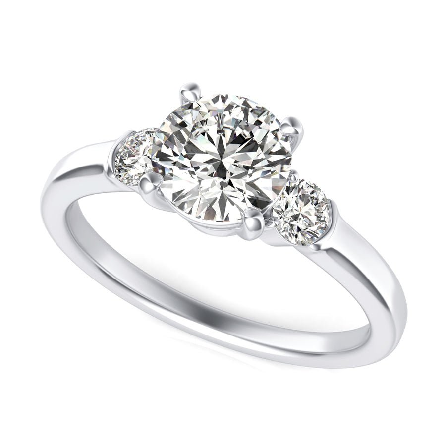 Three Stone Engagement Ring - Jewelry Exchange Center