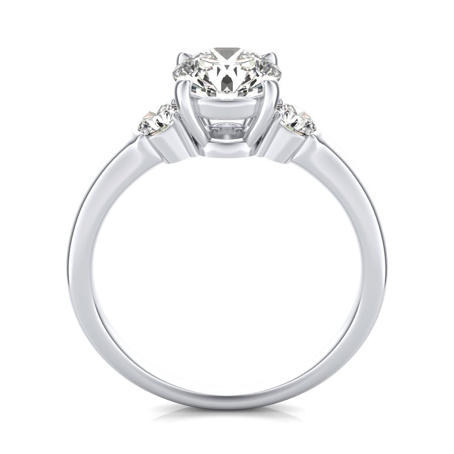 Three Stone Engagement Ring - Jewelry Exchange Center