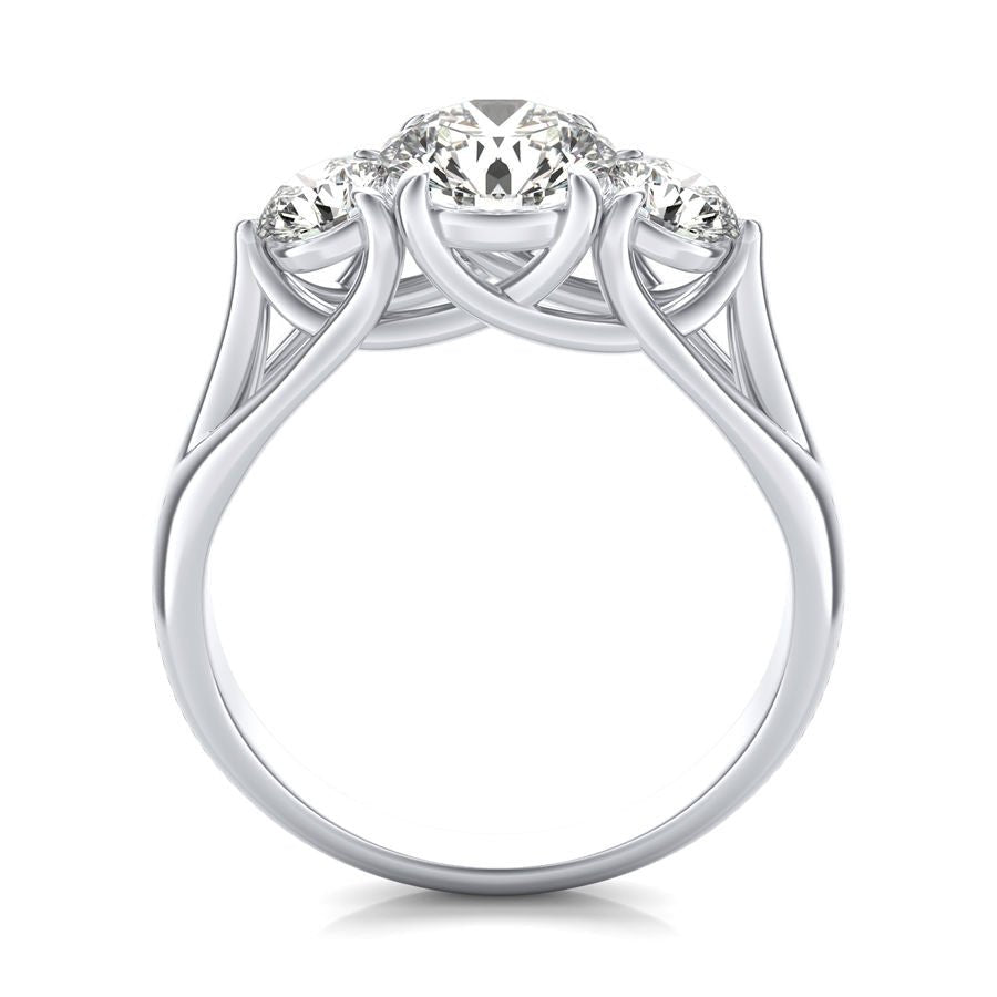 Three Stone Engagement Ring - Jewelry Exchange Center