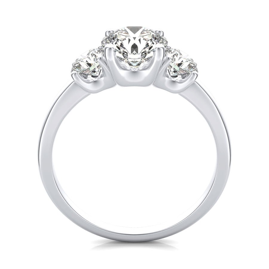 Three Stone Engagement Ring - Jewelry Exchange Center