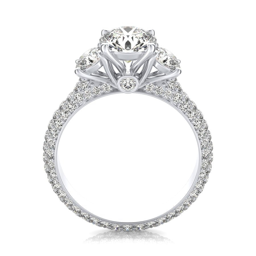 Three Stone Engagement Ring - Jewelry Exchange Center