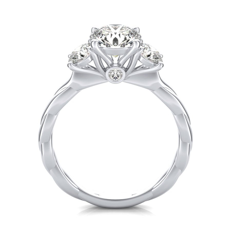 Three Stone Engagement Ring - Jewelry Exchange Center