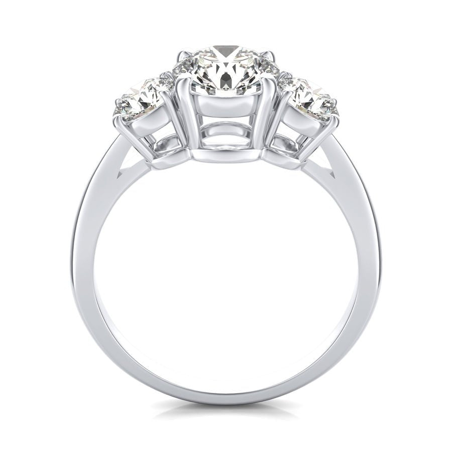 Three Stone Engagement Ring - Jewelry Exchange Center