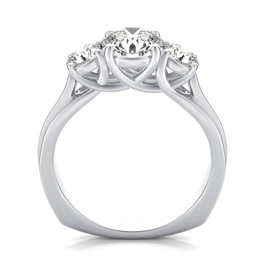 Three Stone Engagement Ring - Jewelry Exchange Center
