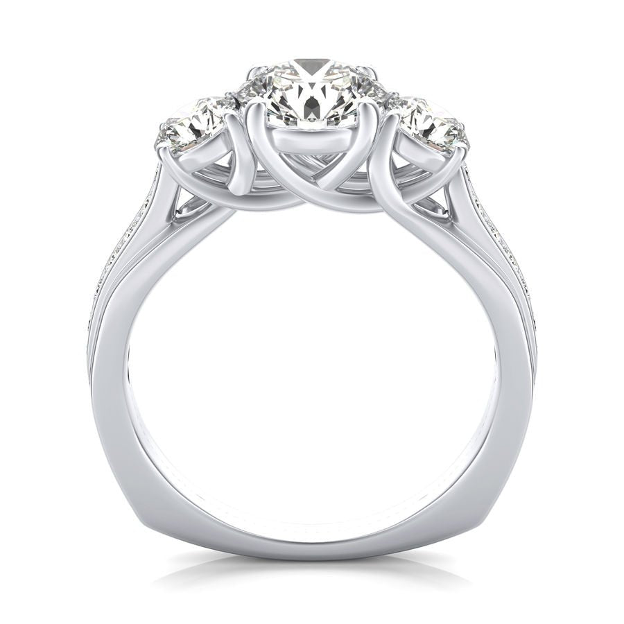 Three Stone Engagement Ring - Jewelry Exchange Center