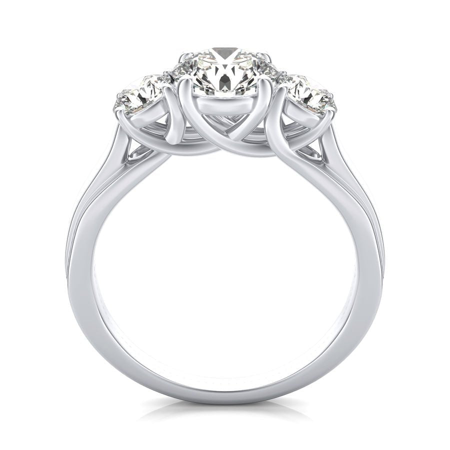 Three Stone Engagement Ring - Jewelry Exchange Center