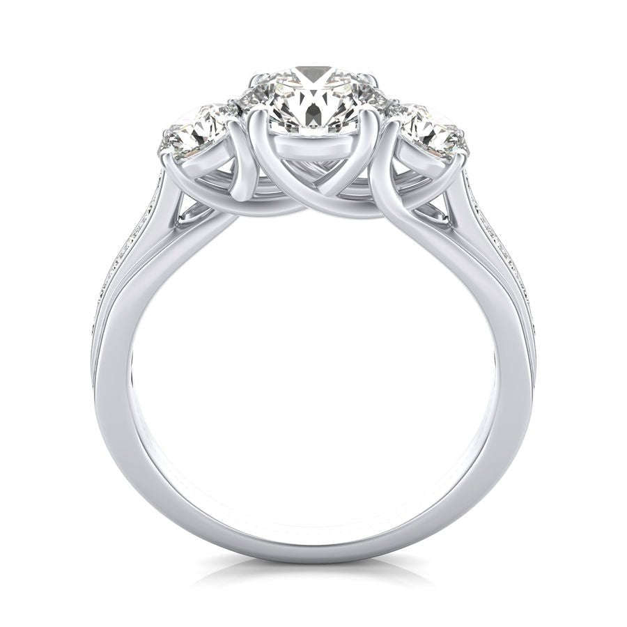 Three Stone Engagement Ring - Jewelry Exchange Center