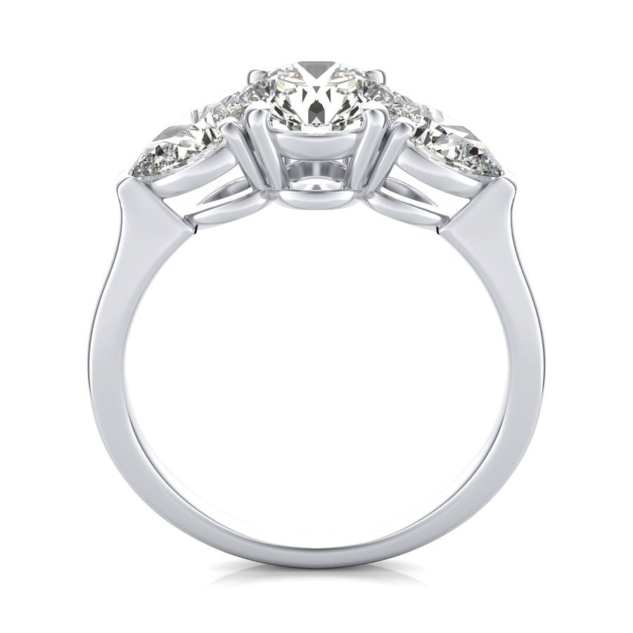 Three Stone Engagement Ring - Jewelry Exchange Center
