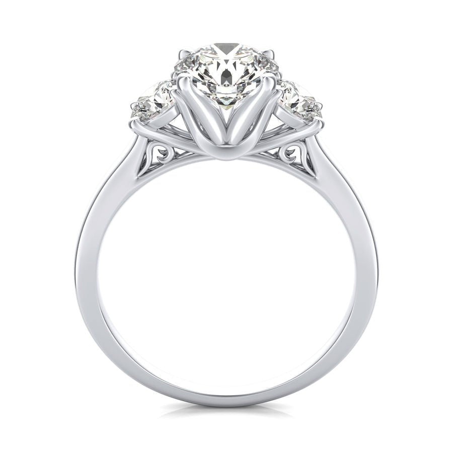 Three Stone Engagement Ring - Jewelry Exchange Center