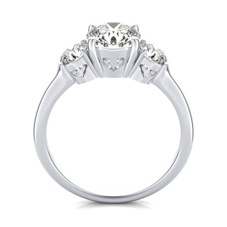 Three Stone Engagement Ring - Jewelry Exchange Center