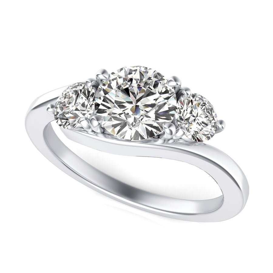 Three Stone Engagement Ring - Jewelry Exchange Center