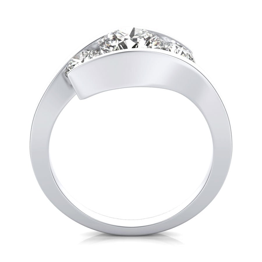 Tension Three Stone Engagement Ring - Jewelry Exchange Center