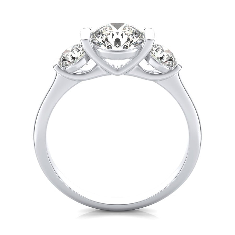 Three Stone Engagement Ring - Jewelry Exchange Center