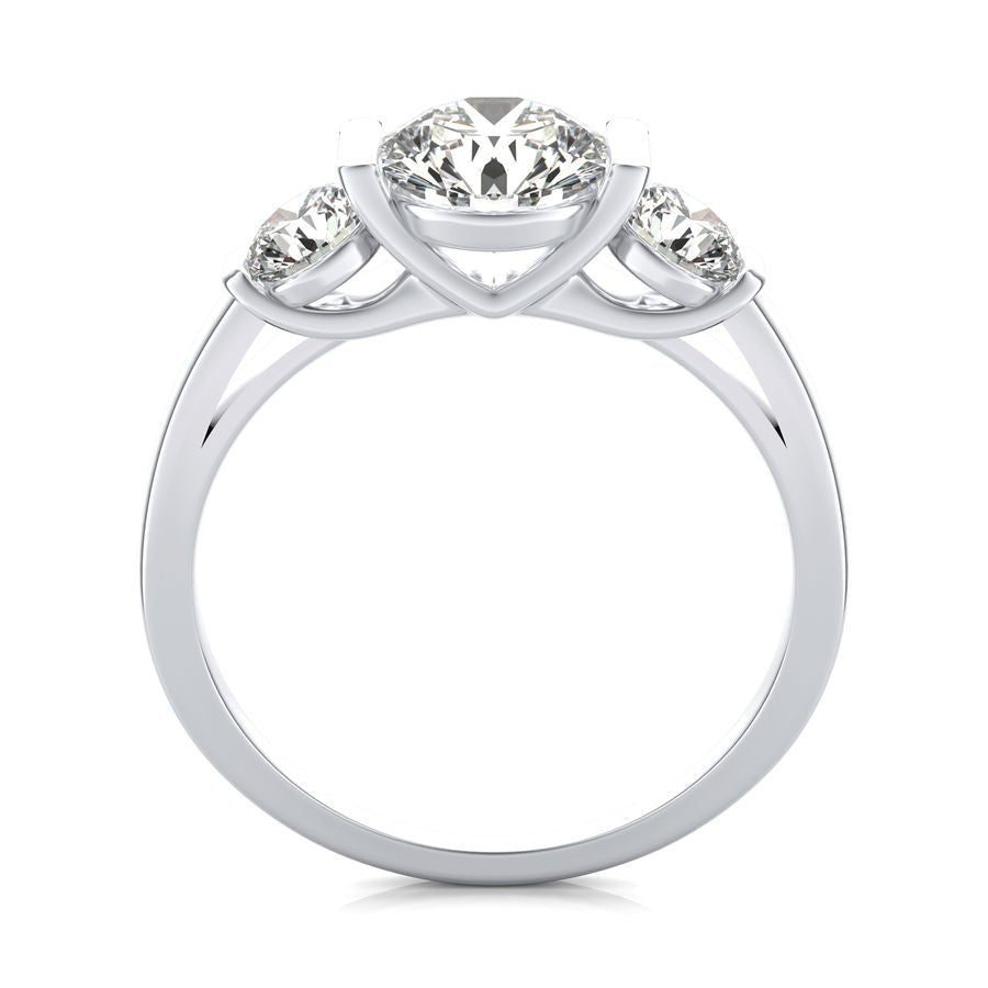 Three Stone Engagement Ring - Jewelry Exchange Center
