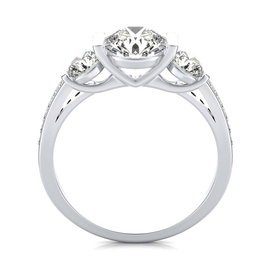 Three Stone Engagement Ring - Jewelry Exchange Center