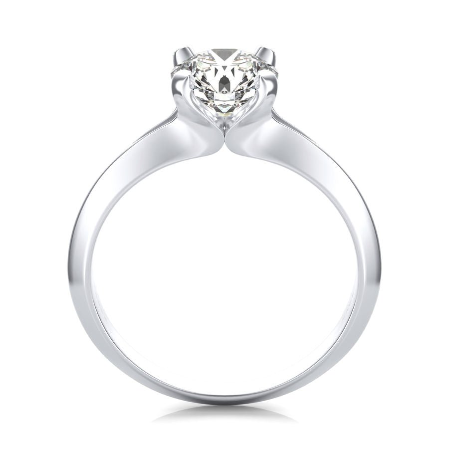 Knife Edge Solitaire Engagement Ring - Jewelry Exchange Center