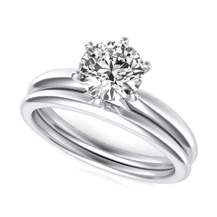 Solitaire Engagement Ring With Matching Band - Jewelry Exchange Center