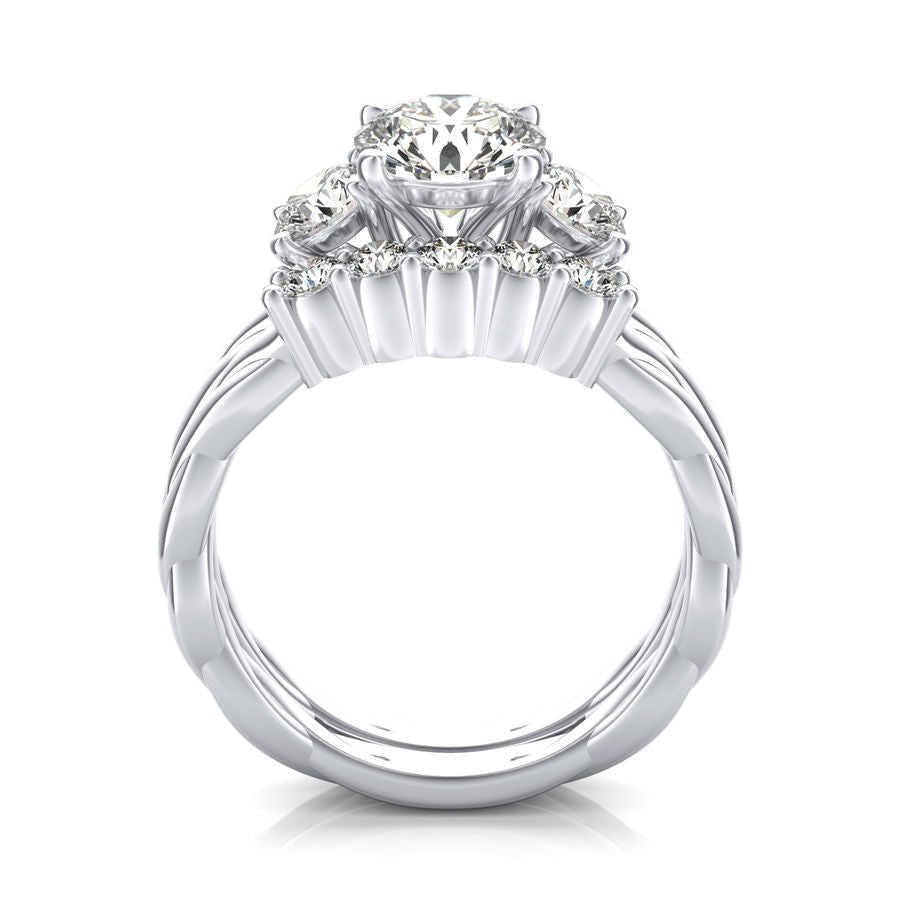 Three Stone Engagement Ring - Jewelry Exchange Center
