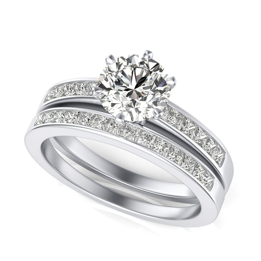 Channel Set Engagement Ring - Jewelry Exchange Center