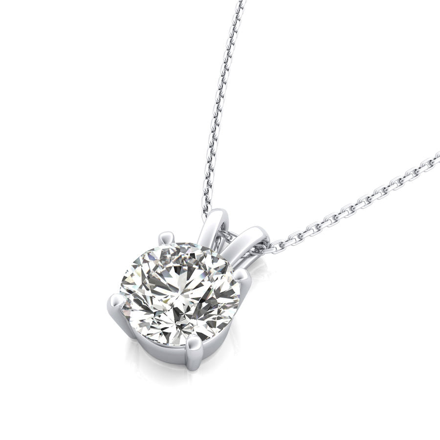 3.00 ct. Diamond Solitaire Pendant for Christmas Sale