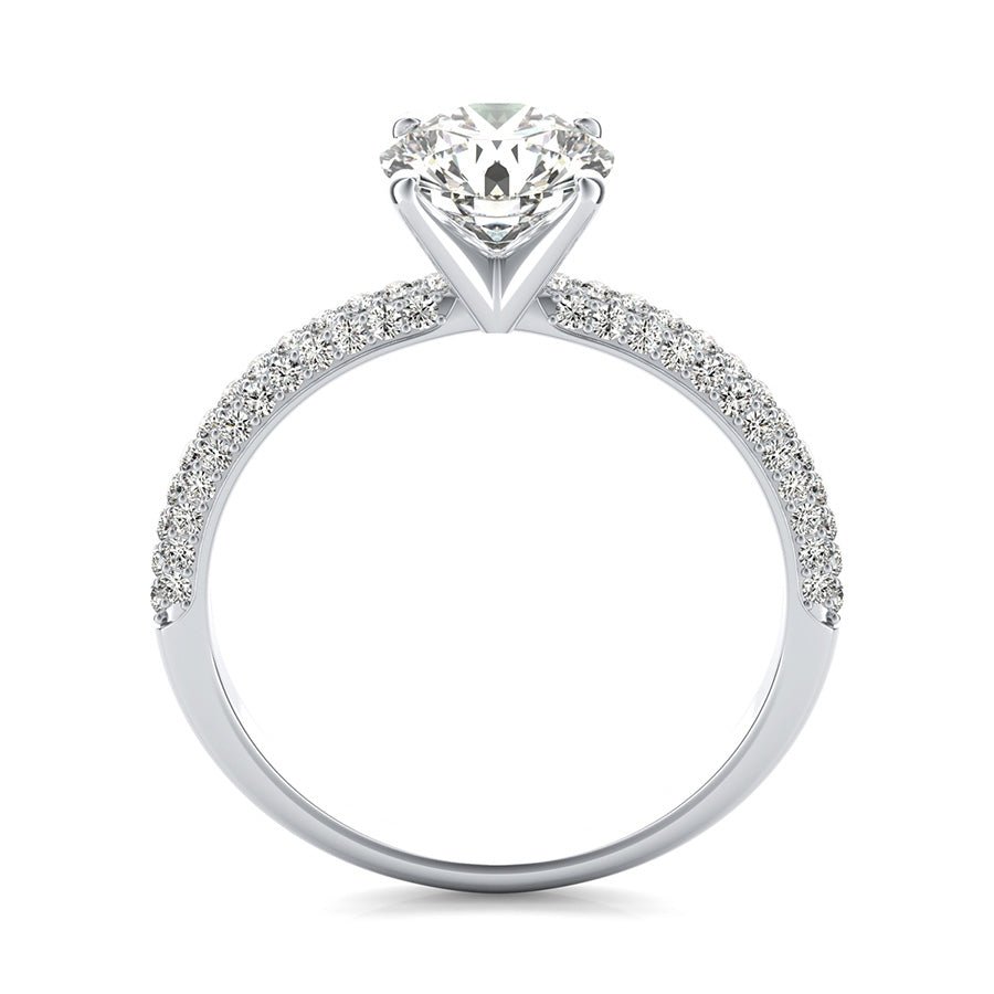 Classic Micro - Pave Half Eternity Engagement Ring - Jewelry Exchange Center