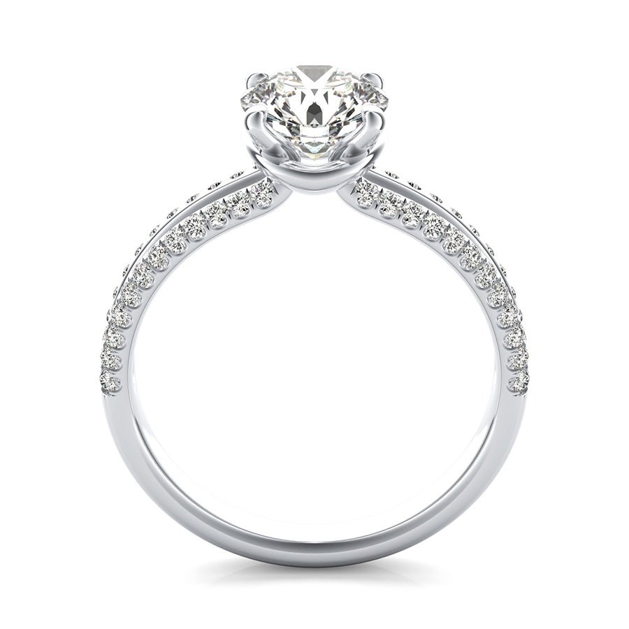 Split Shank Engagement Ring With Side Stones - Jewelry Exchange Center