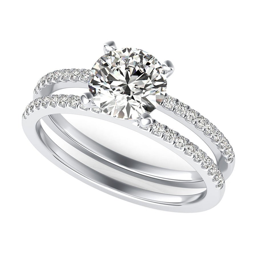 Double Band Engagement Ring - Jewelry Exchange Center