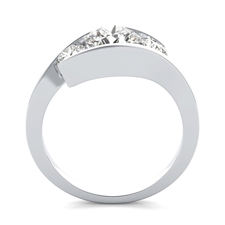Eluna Tension Set Three Stone Engagement Ring - Jewelry Exchange Center