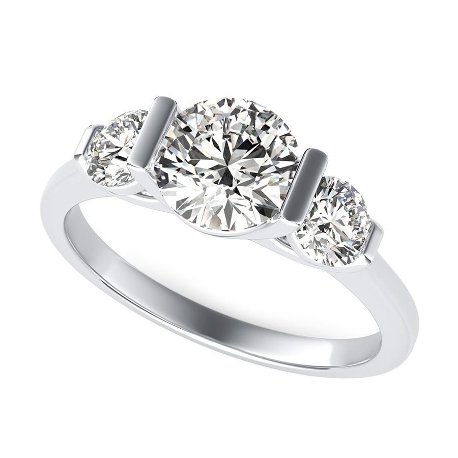 Landora Three Stone Engagement Ring - Jewelry Exchange Center