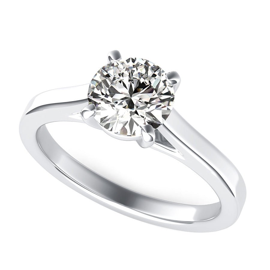 Trellis Cathedral Solitaire Engagement Ring - Jewelry Exchange Center