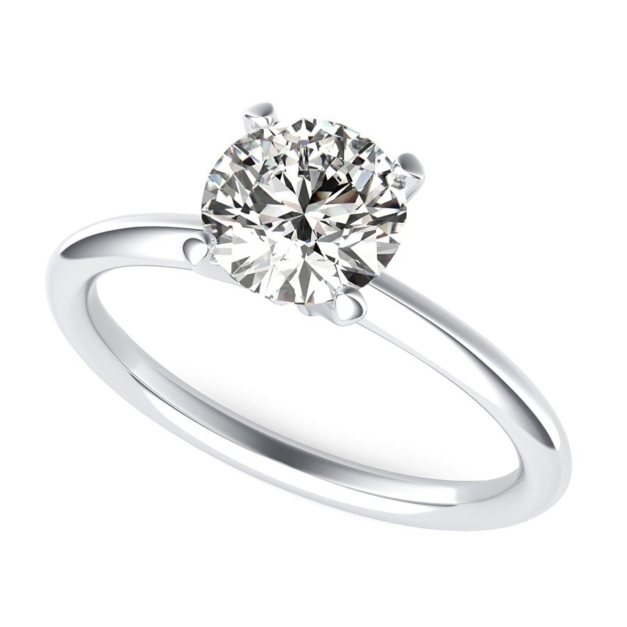Delicate Classic Solitaire Engagement Ring - Jewelry Exchange Center