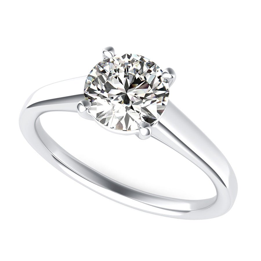 Classic Double Wire Basket Solitaire Engagement Ring - Jewelry Exchange Center