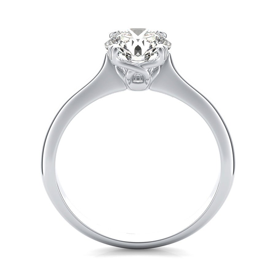 Solitaire Engagement Ring With Twisted Prongs - Jewelry Exchange Center