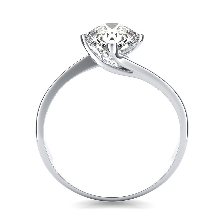 Solitaire Engagement Ring With Twisted Shank - Jewelry Exchange Center