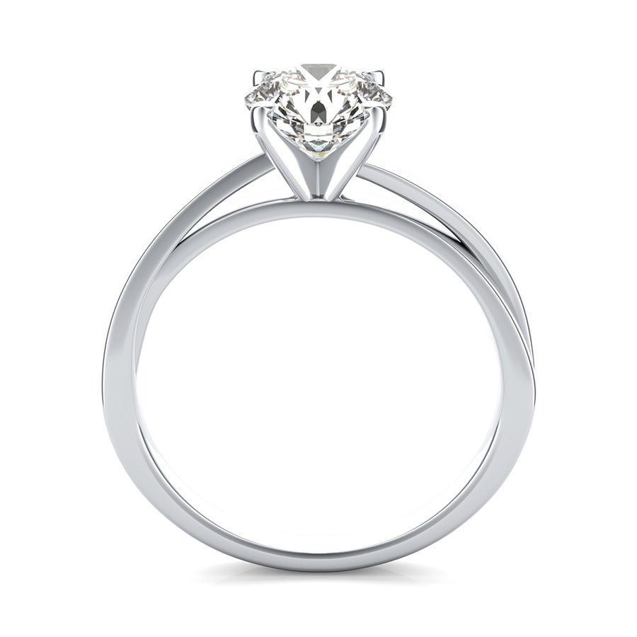 Cathedral Twist Solitaire Engagement Ring - Jewelry Exchange Center