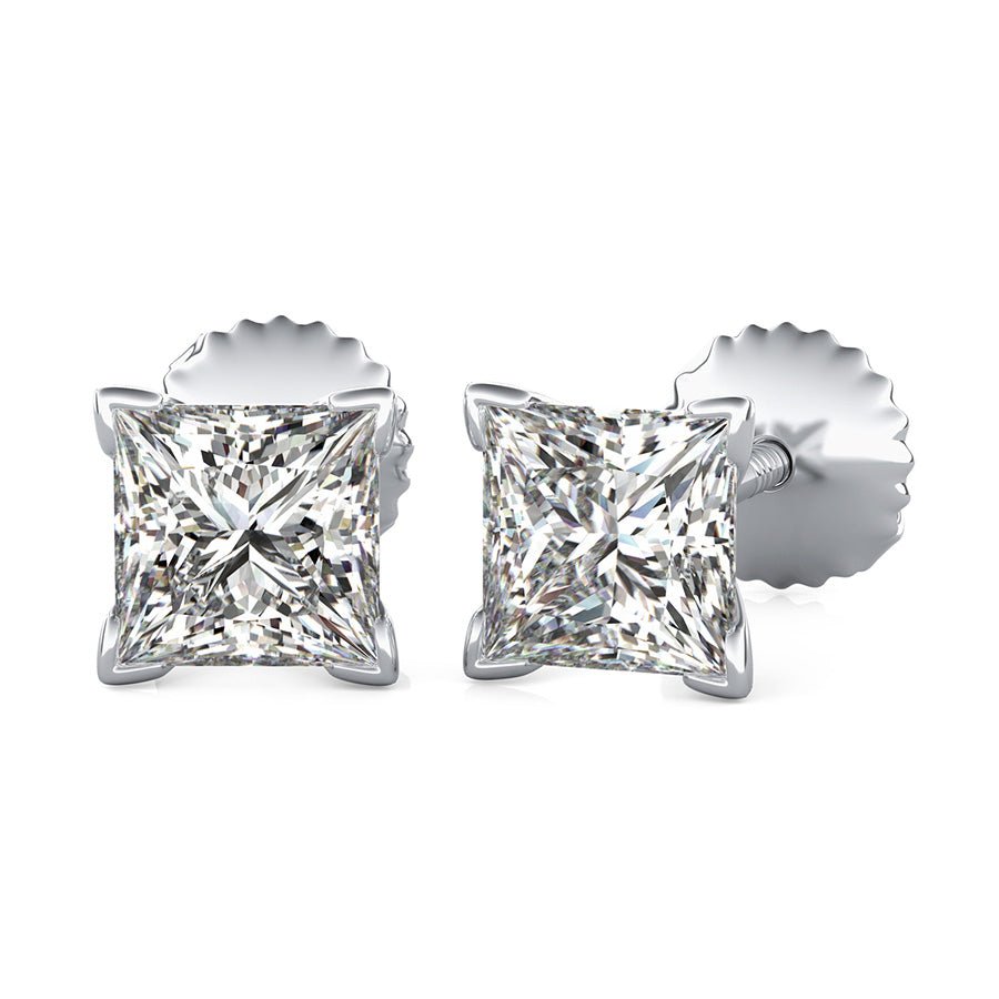 V Prong Martini Stud Earrings - Jewelry Exchange Center